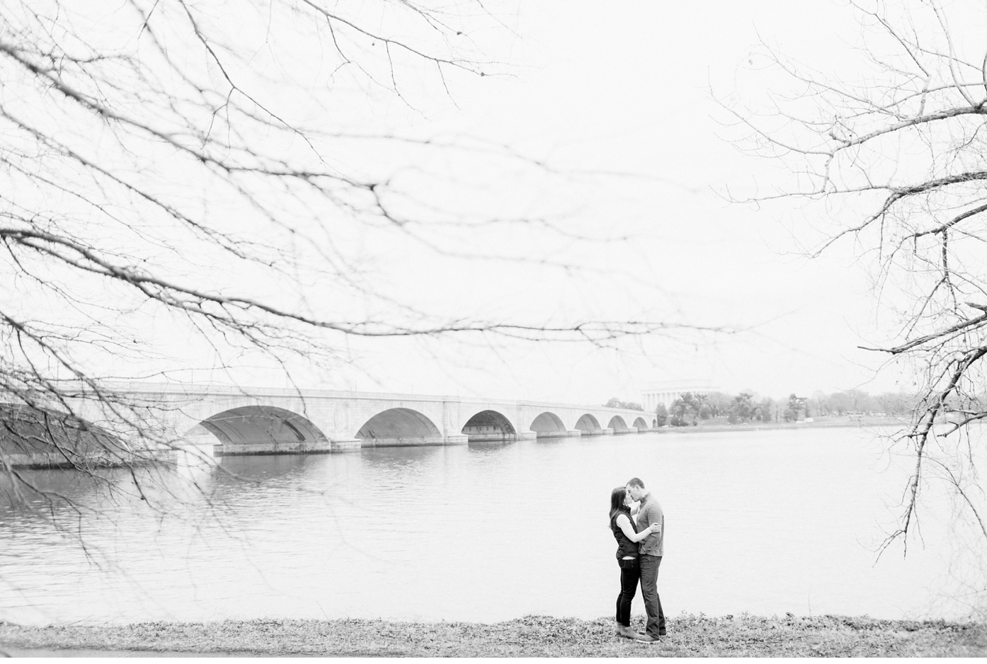 Washington DC Sunrise Engagement Session at the Lincoln Memorial