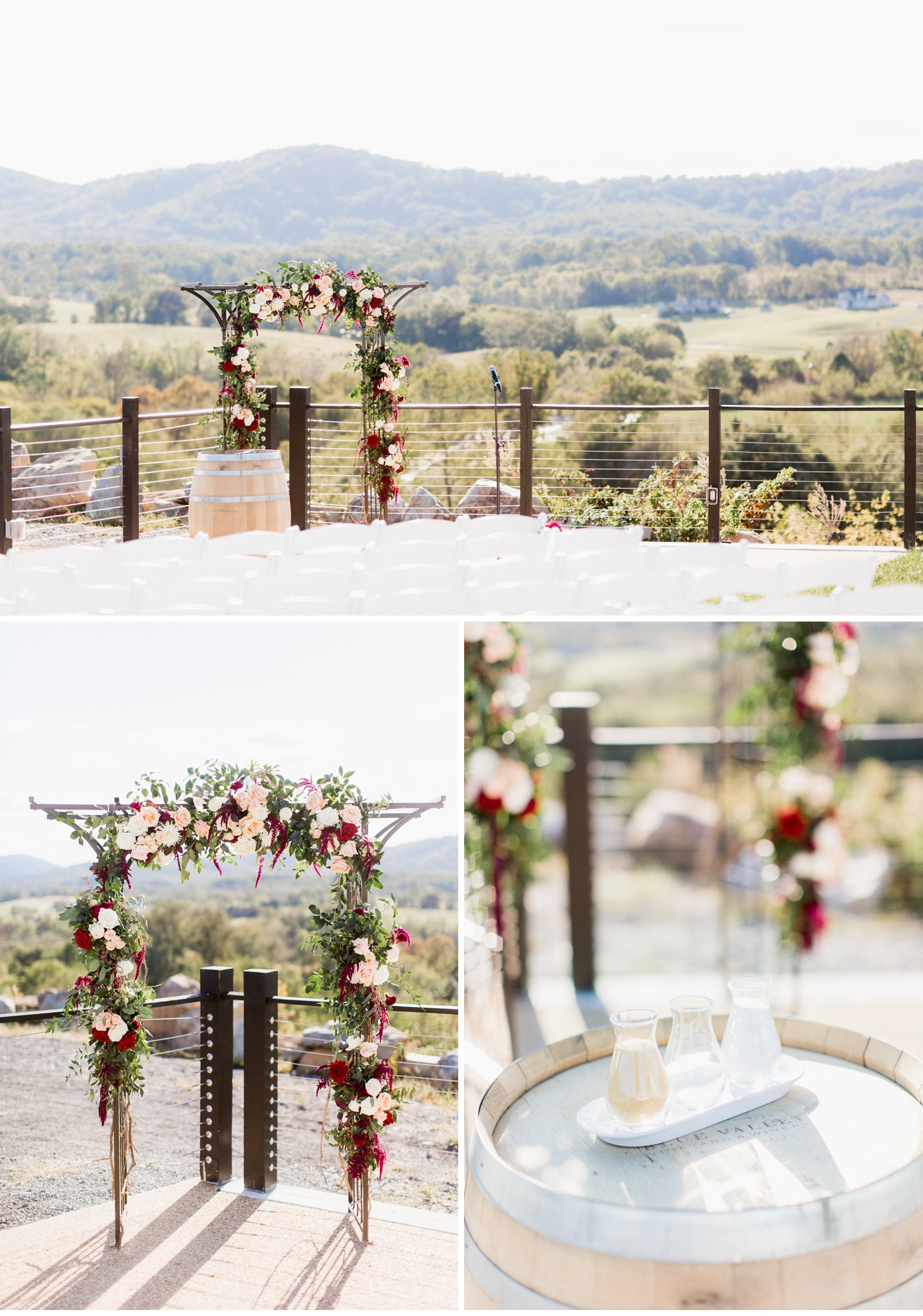 Ceremony at Blue Valley Vineyard and Winery by Alisandra Photography