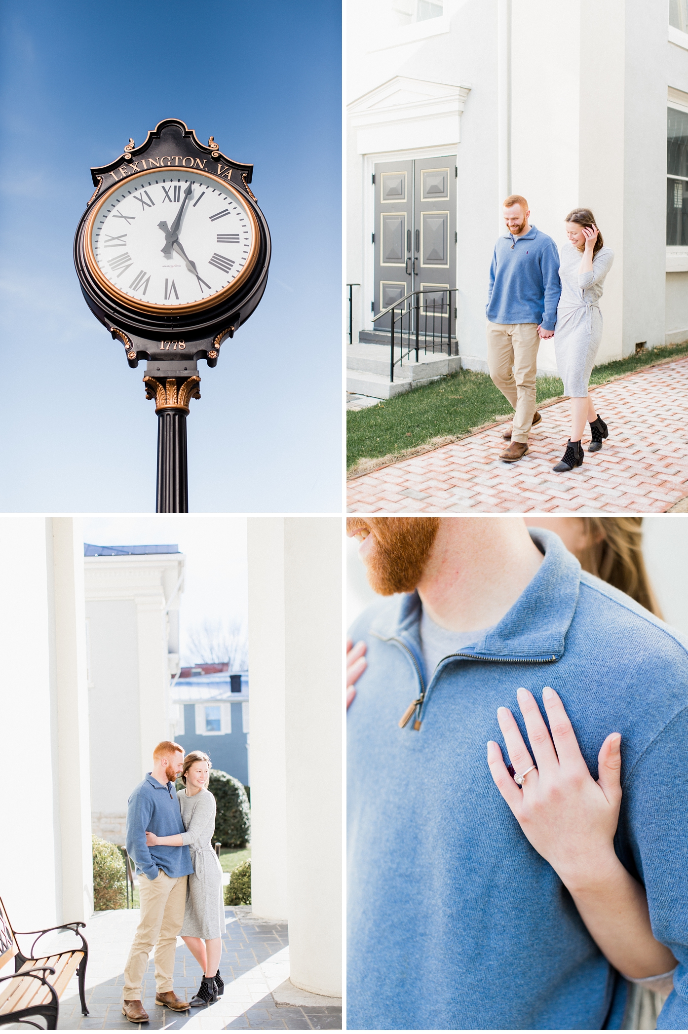 Sweet Historic Downtown Lexington Virginia Engagement Session by Alisandra Photography