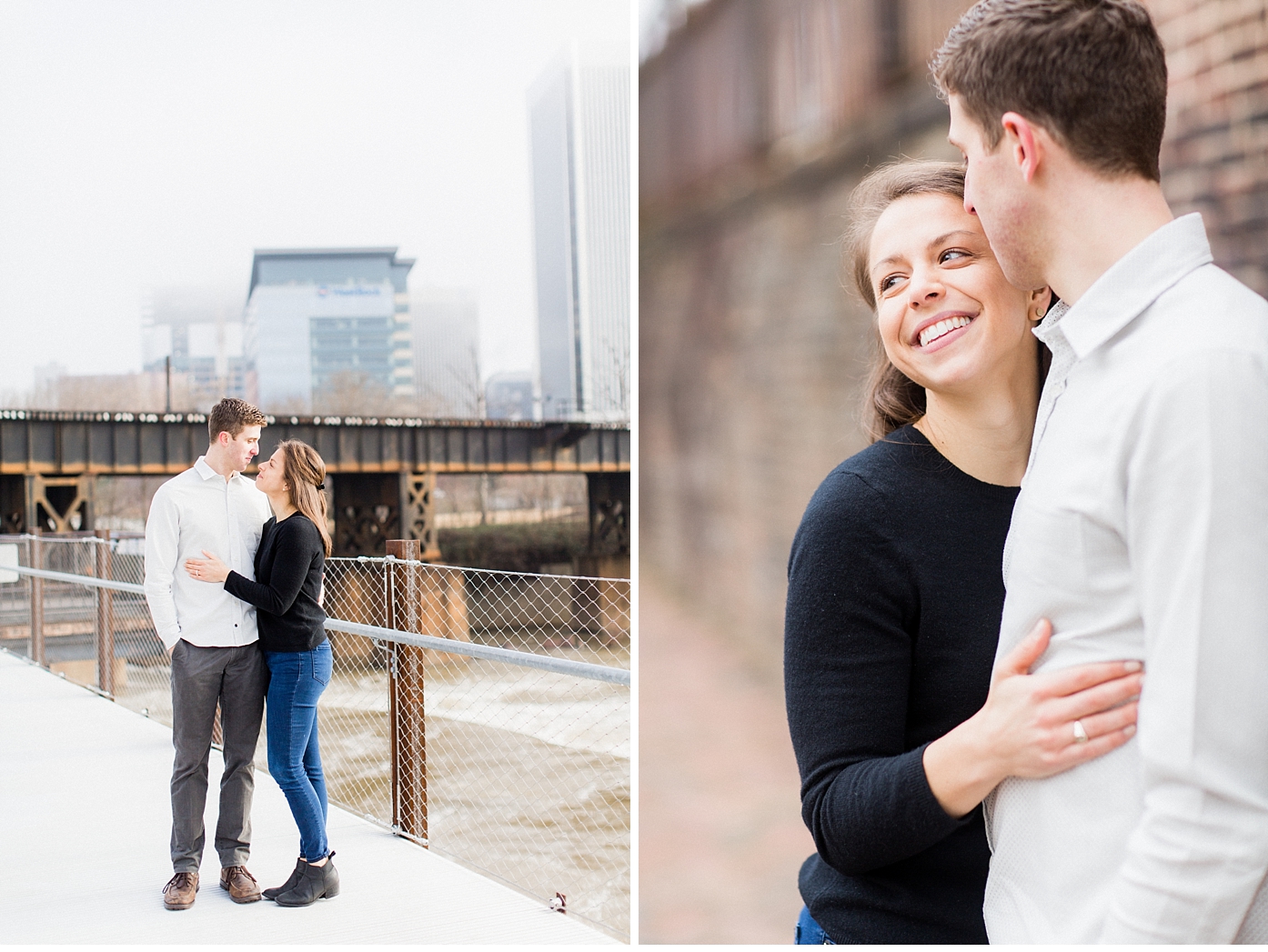 Romantic Sunrise Downtown Richmond Engagement Session by Alisandra Photography