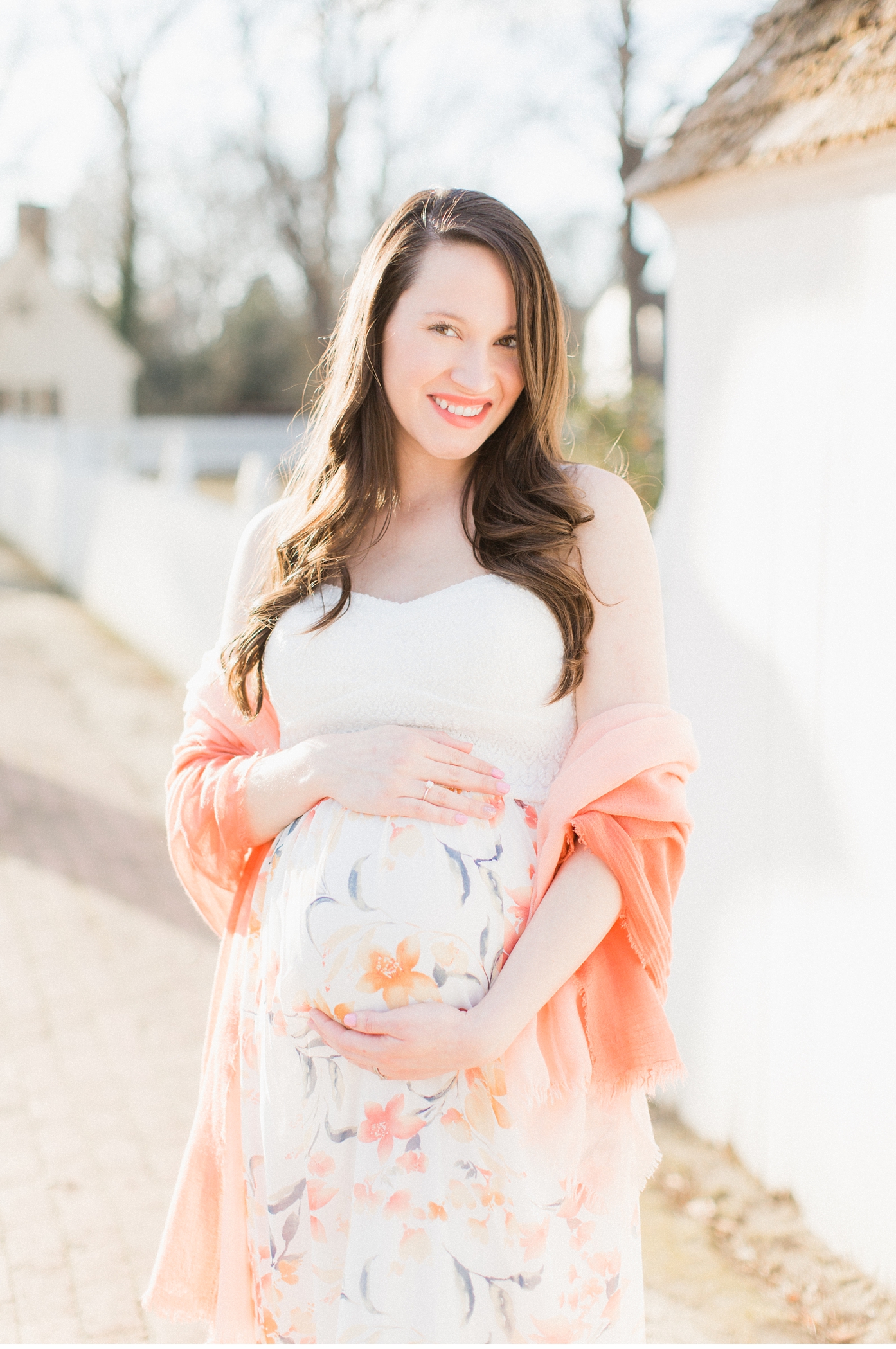 Spring Maternity Portrait and Family Session in Colonial Williamsburg by Alisandra Photography