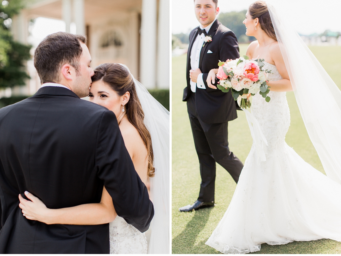 Bride and Groom Portraits at the Country Club of Virginia June Wedding by Alisandra Photography