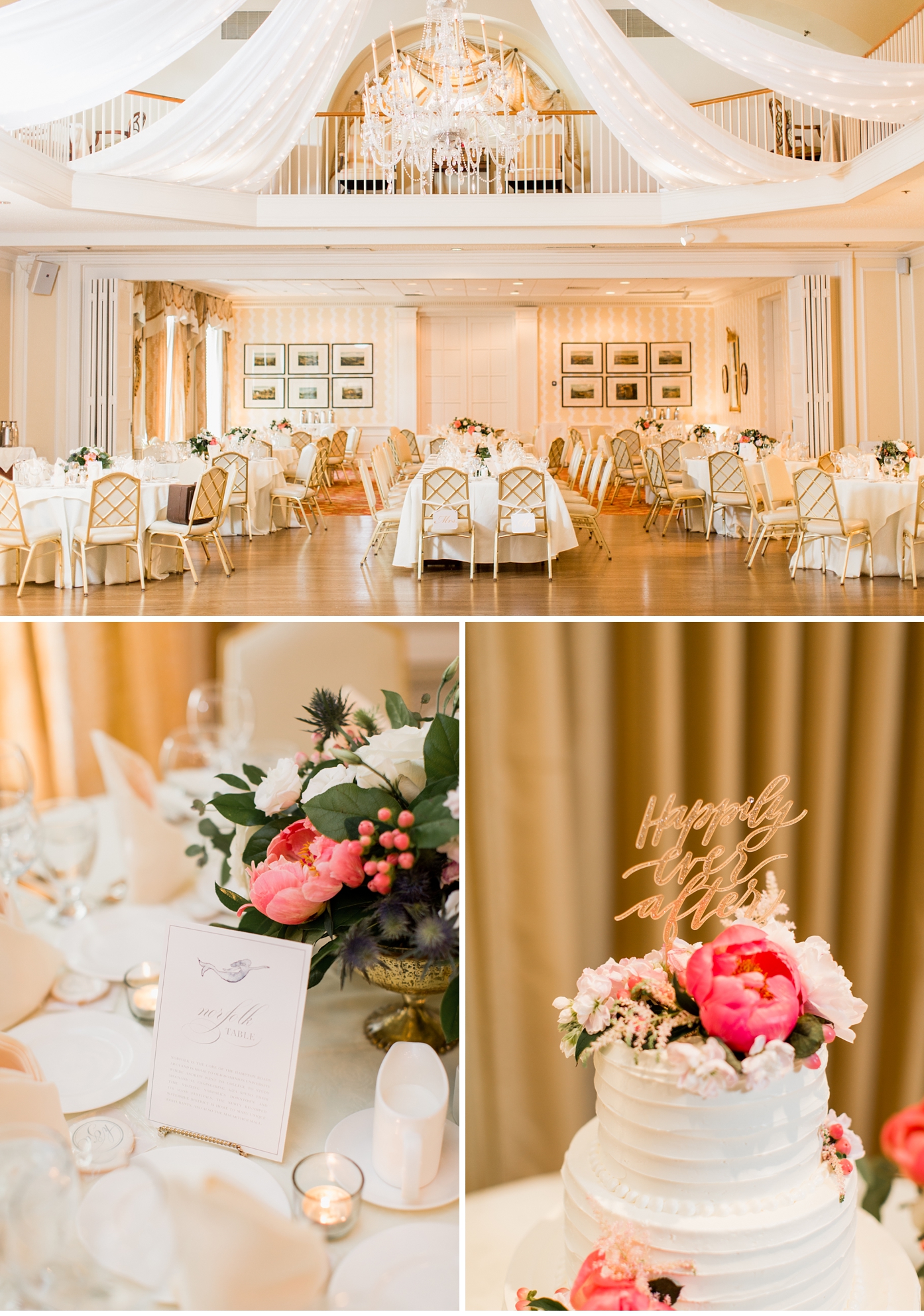 Coral Peony Centerpieces at CCV in Richmond VA by Alisandra Photography
