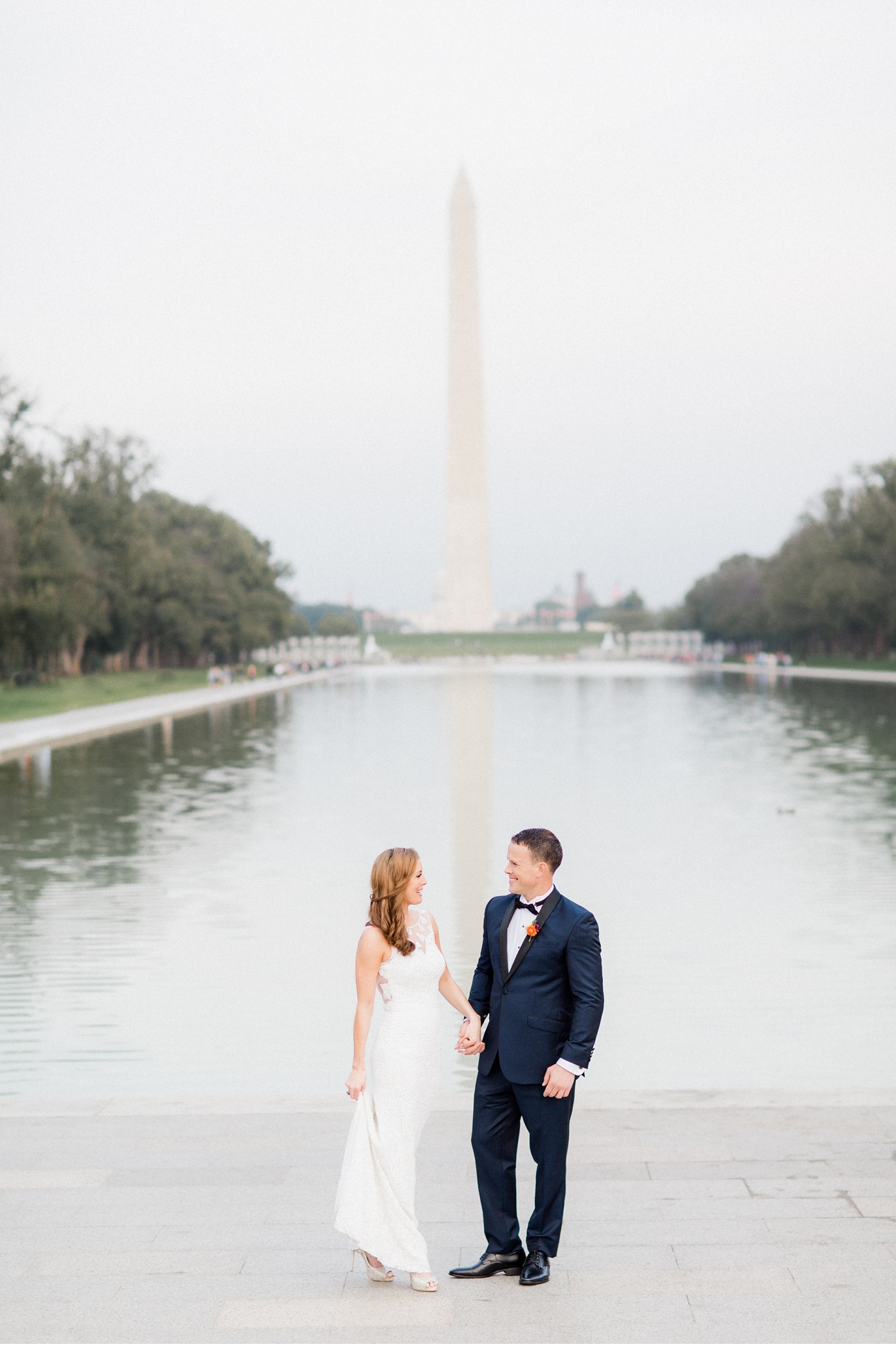 Washington DC Monuments Wedding Portraits by Alisandra Photography