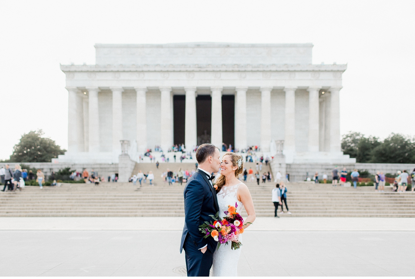 Washington DC Monuments Wedding Portraits by Alisandra Photography