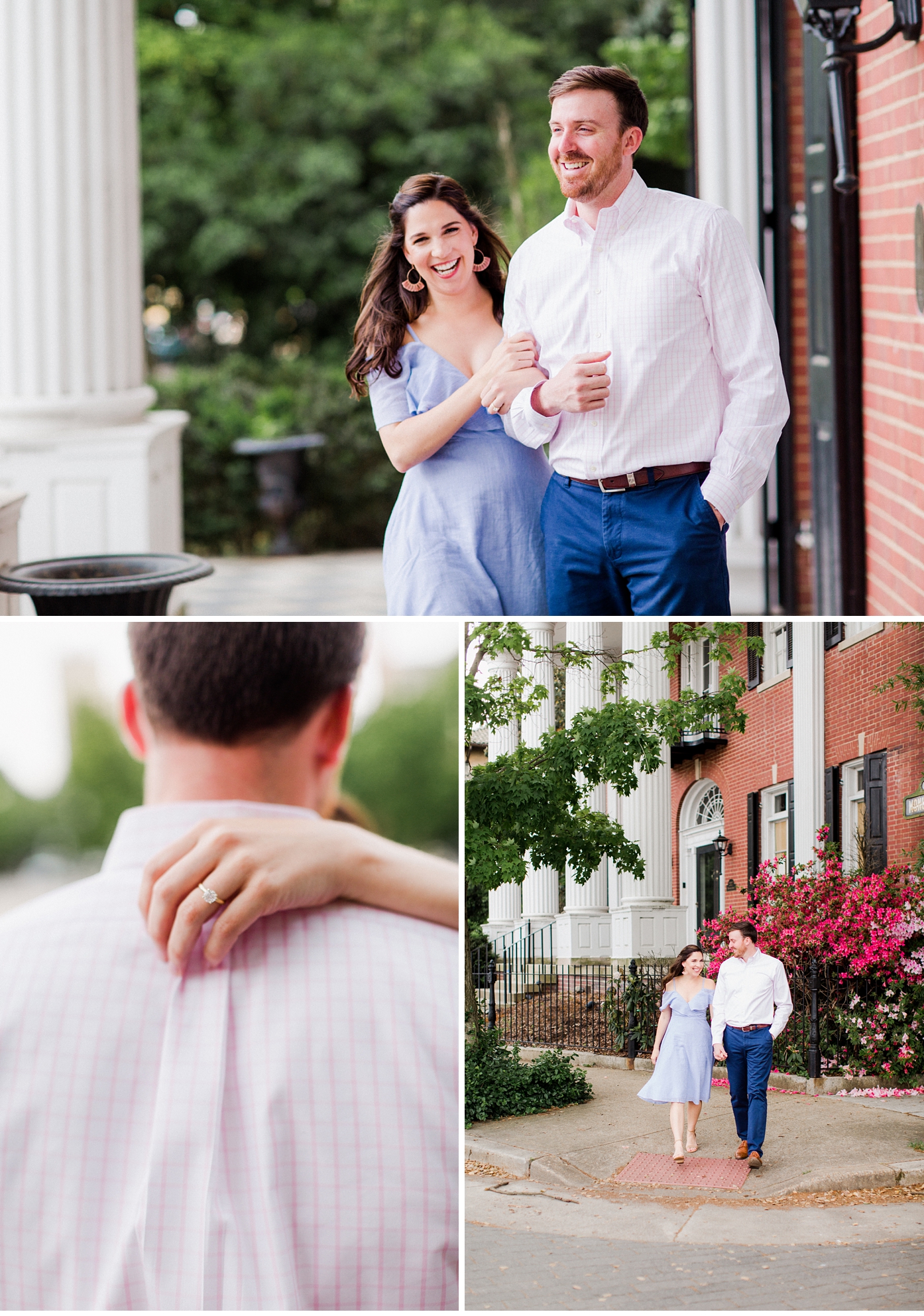 Monument Avenue Spring Engagement Session in Richmond Virginia by Alisandra Photography
