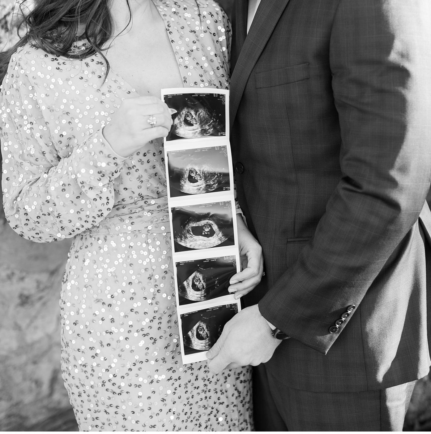 pregnancy announcement with ultrasound