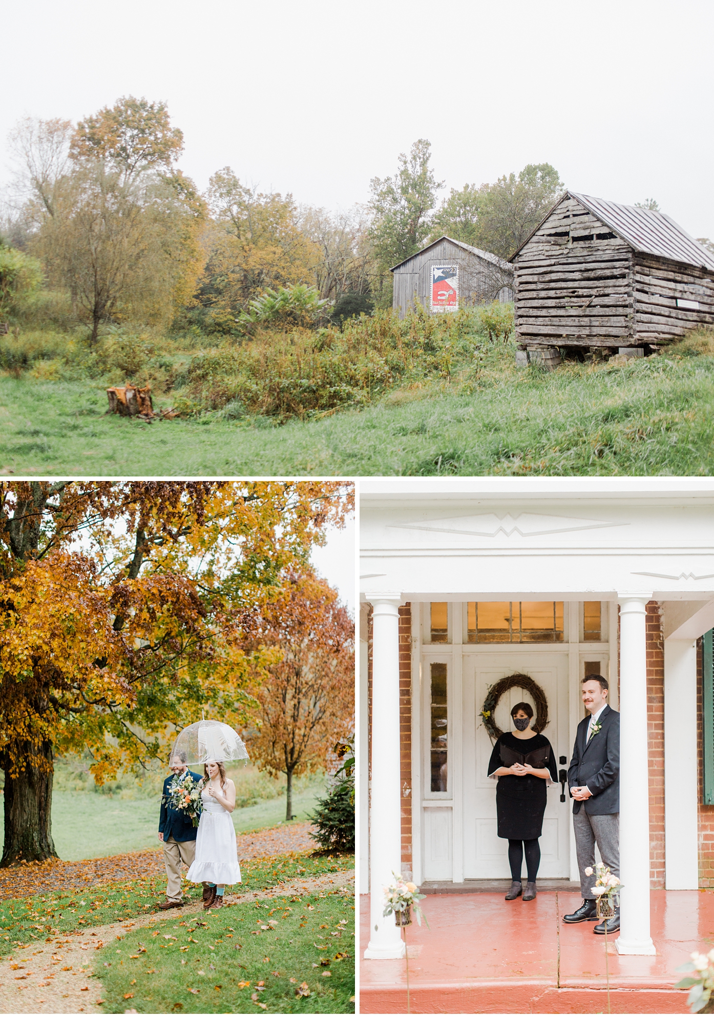 Fall Wedding Ceremony at Historic Airbnb in Lexington VA