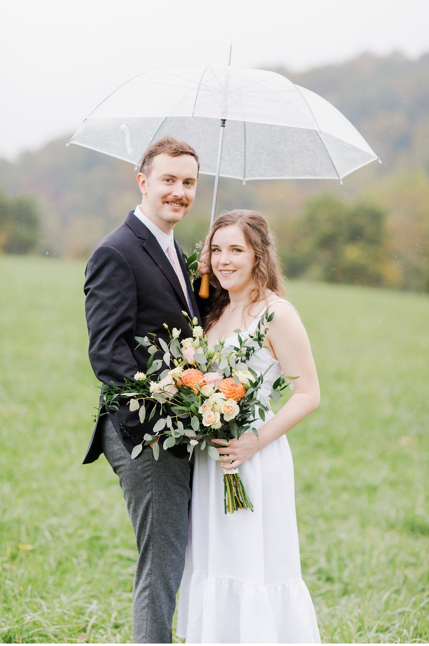 Intimate Rainy Day Wedding in Lexington Virginia
