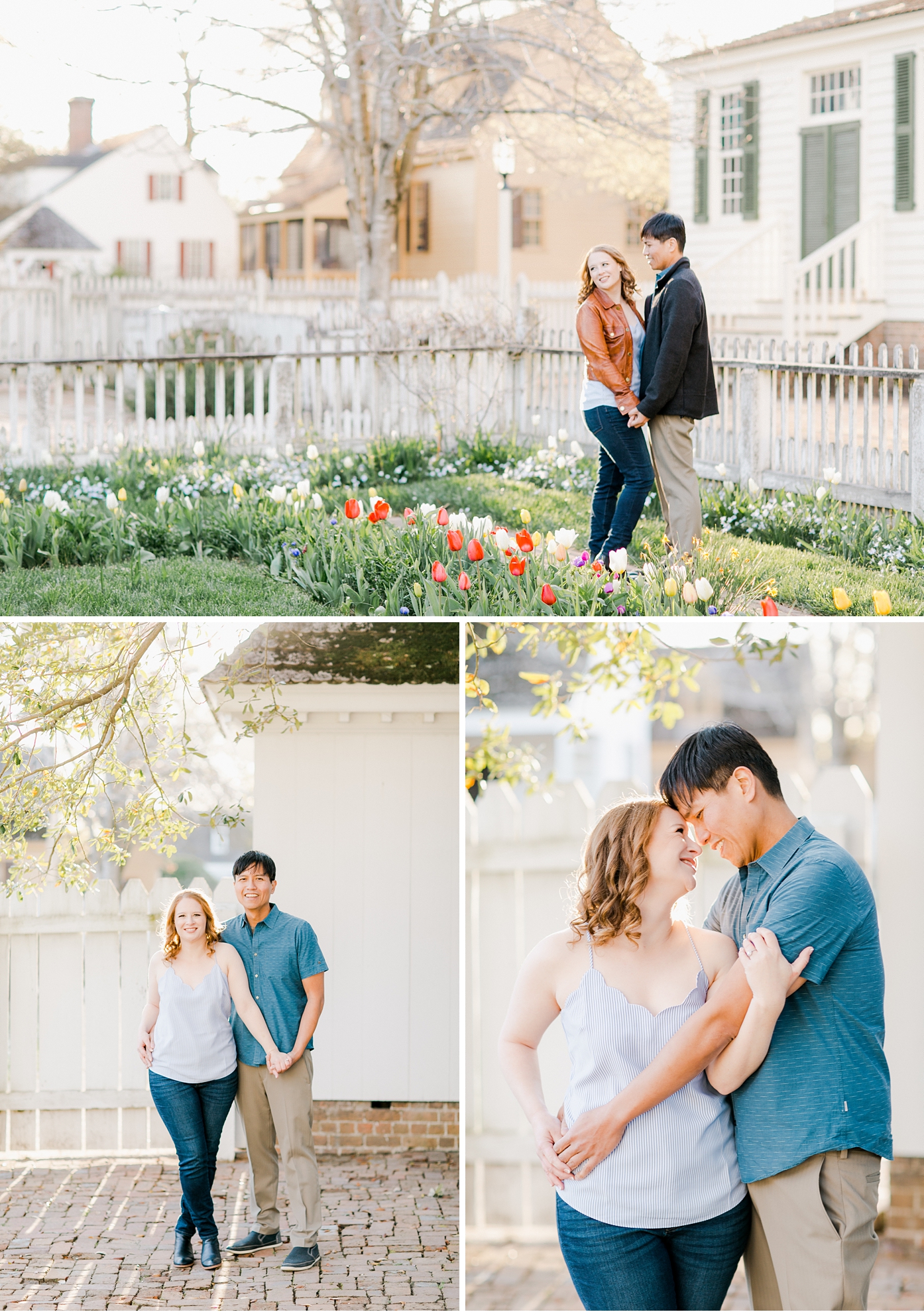 Colonial Williamsburg Engagement Session in the Gardens