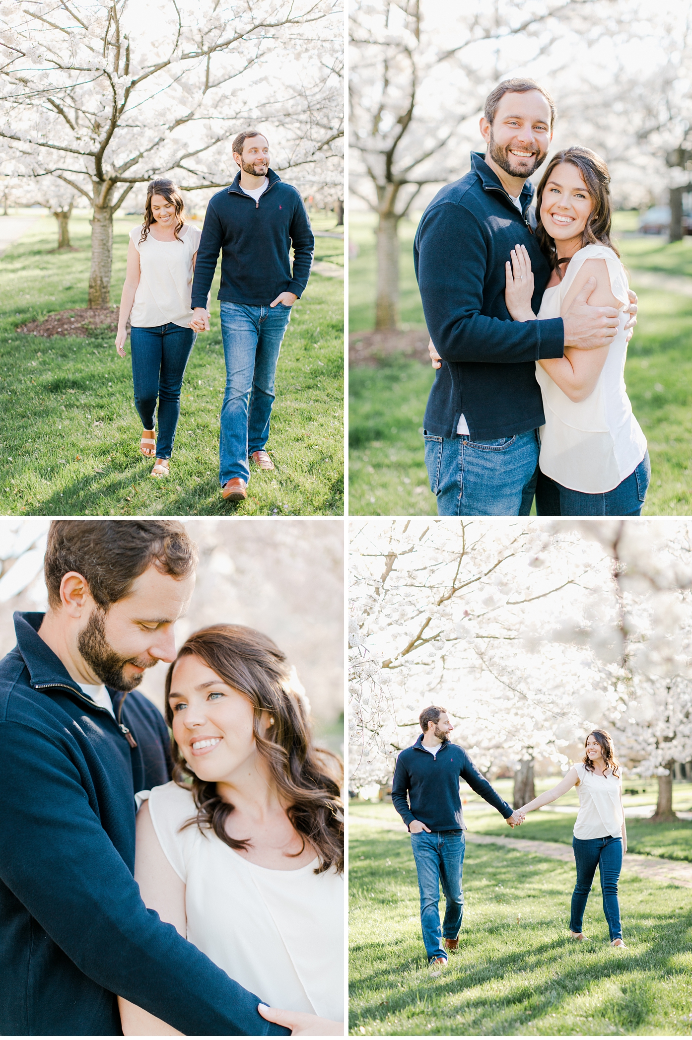 Richmond Virginia Cherry Blossom Engagement Session by Alisandra Photography